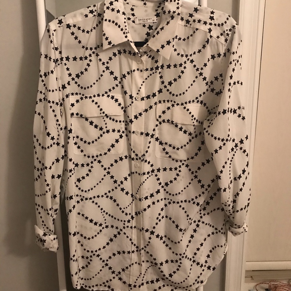 Women’s patterned button-down top